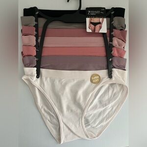 Attributes Super Soft 4-way Stretch 7 piece Multicolor Bikini Underwear Set